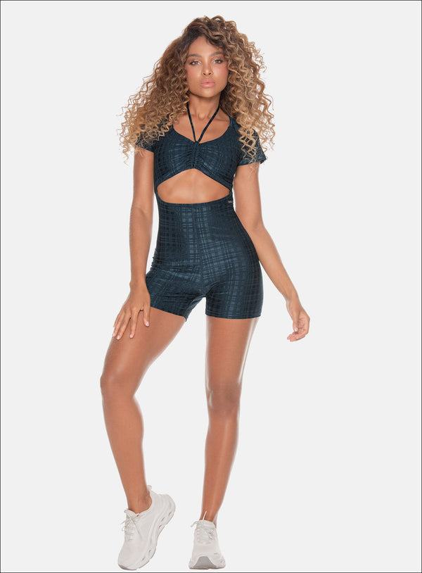 POLYAMIDE JACQUARD SPORTS JUMPSUIT - 110153