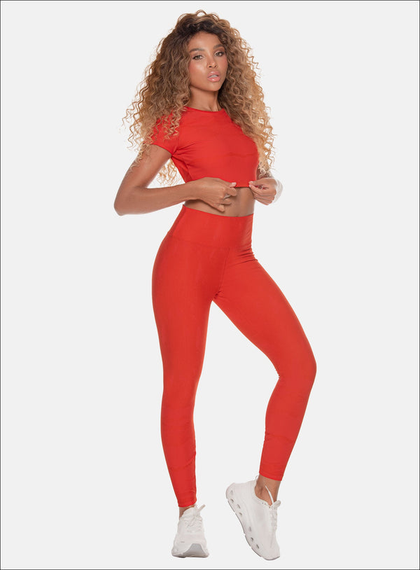 POLYAMIDE JACQUARD SPORTS LEGGINS - 110193