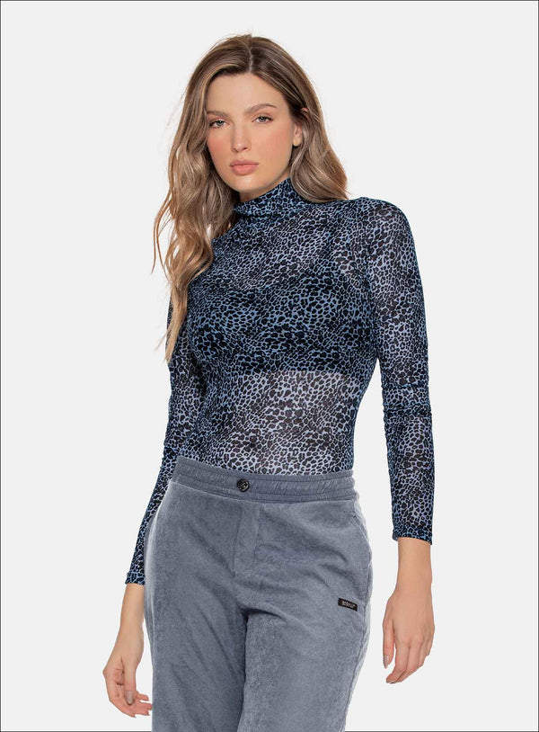 SEMI-SHEER POLYESTER SPORTS BODYSUIT REF:110883