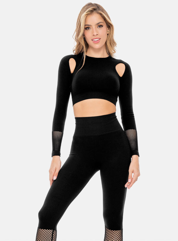 TOP DEPORTIVO MUJER DE MANGA LARGA SIN COSTURAS TALLA ÚNICA REF:106033