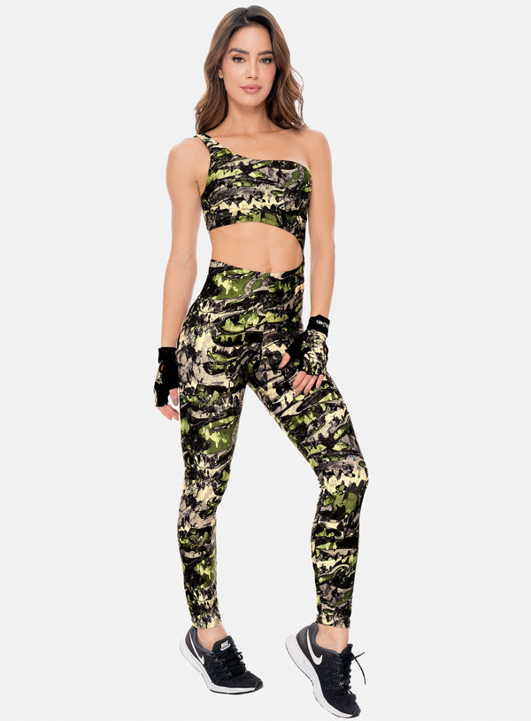 LEGGINS DEPORTIVAS MUJER SUBLIMADA CON ELÁSTICO INTERNO TALLA ÚNICA REF: 106303